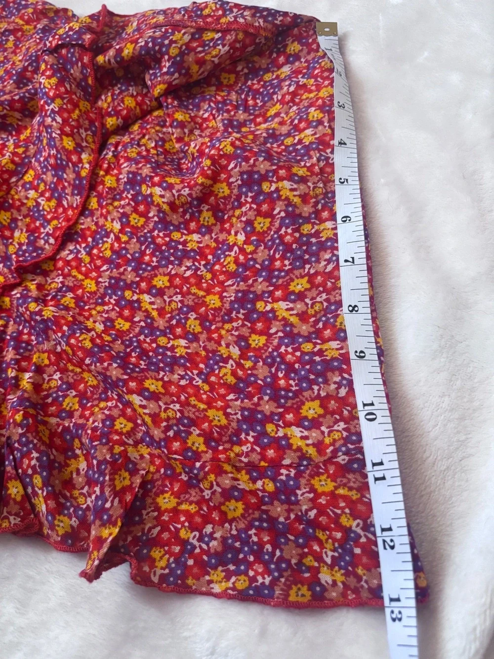 Patrons of Peace Raspberry Floral Ruffle Wrap Skort Size Small NWT Boho Festival